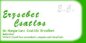 erzsebet csatlos business card