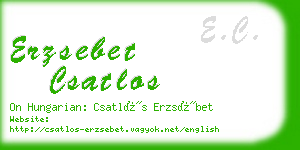 erzsebet csatlos business card